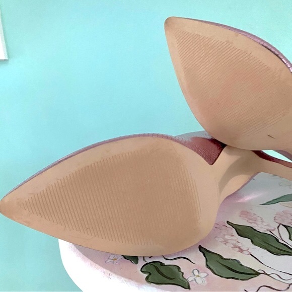 Nine West Danie metallic pink back zip booties size 8.5 - Picture 6 of 16